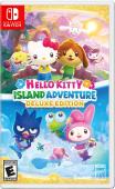 Sanrio characters sitting on an island placed on a Nintendo Switch video game case.